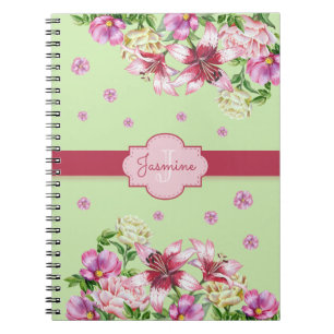 Lily & Peony Floral Mint Notizblock