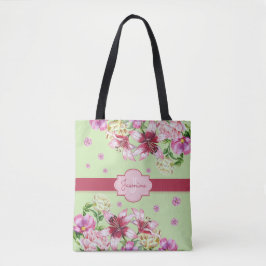 Lily & Peony Floral Mint Tasche