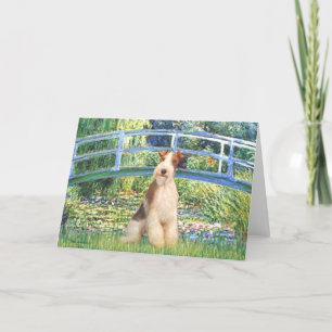 Lily Pond Bridge - Wire Fox Terrier 3 Karte