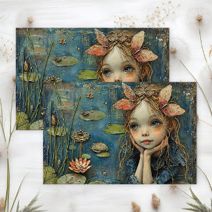 LILY POND FEEN-DEKUPAGE SEIDENPAPIER