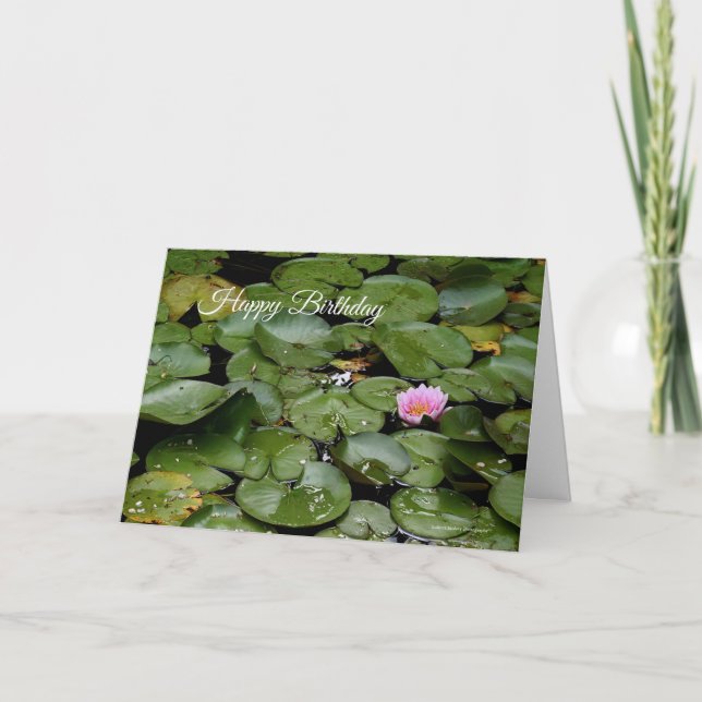 Lily Pond Geburtstagskarte Karte (Vorderseite)