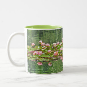 LILY POND/PINK LOTUS BLOSSOME/2 TONE TASSE