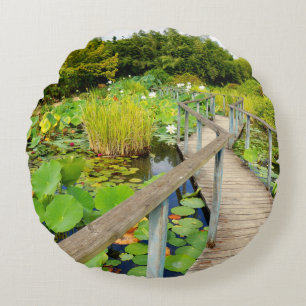 Lily Pond Round Cushion Rundes Kissen