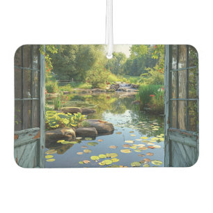 Lily Pond Window Rocks Blume Pflanze Wasserfall Autolufterfrischer