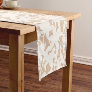Lily Schleier Warm Neutral Kurzer Tischläufer