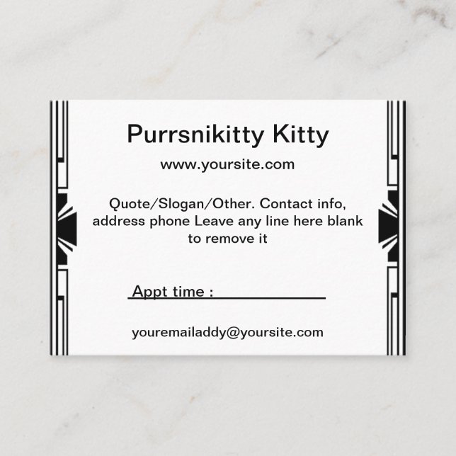 Lily Shadow Fairy Visitenkarte (Vorderseite)