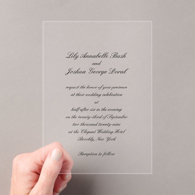 Lily Simple Classic Acryleinladungen (Insitu (Handheld))