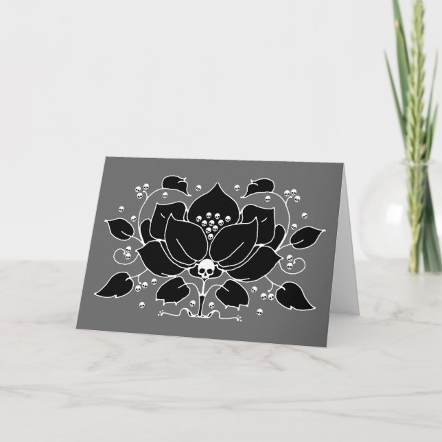 Lily Skull Motif Karte (Vorderseite)