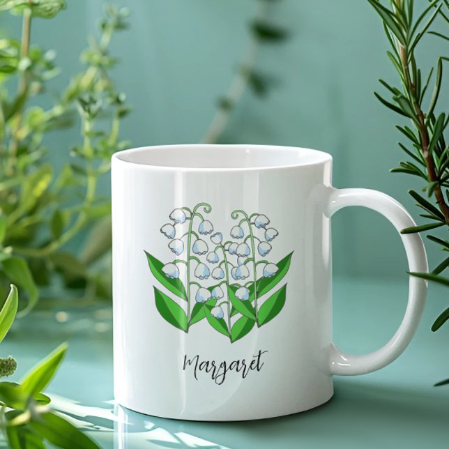 Lily the Valley May Birth Blume Niedlich Floral Kaffeetasse (Our Lily of the Valley mug makes a lovely gift for Easter, Mother's Day, or May birthdays.)