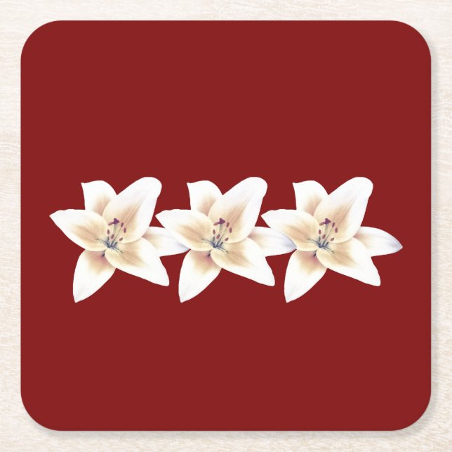Lily Untersetzer (rot) ゆ り コ の タ ス赤. (Vorderseite)
