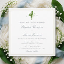 Lily Valley Faux geprägtes elegantes Monogramm Hoc