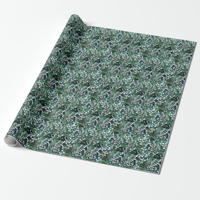 Lily Valley Seamless Muster Hintergrund Geschenkpapier (Ungerollt)