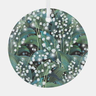 Lily Valley Seamless Muster Hintergrund Ornament Aus Glas