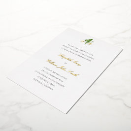 Lily Valley Wappen Formal Traditionelle Hochzeit G Folieneinladung
