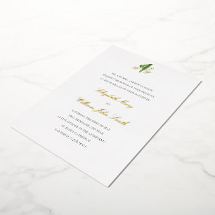 Lily Valley Wappen Formal Traditionelle Hochzeit G Folieneinladung