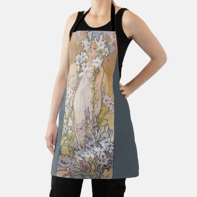 Lily (vier Blume), Alphonse Mucha Schürze (InSitu)