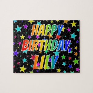 "LILY" Vorname, Spaß "GLÜCKLICHER BIRTHTAG"