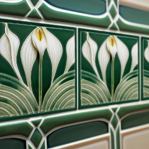 Lily-Wand-Dekor Art Nouveau Art Deco Keramikfliese