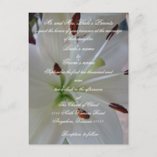 Lily Wedding Einladung mit Schrift