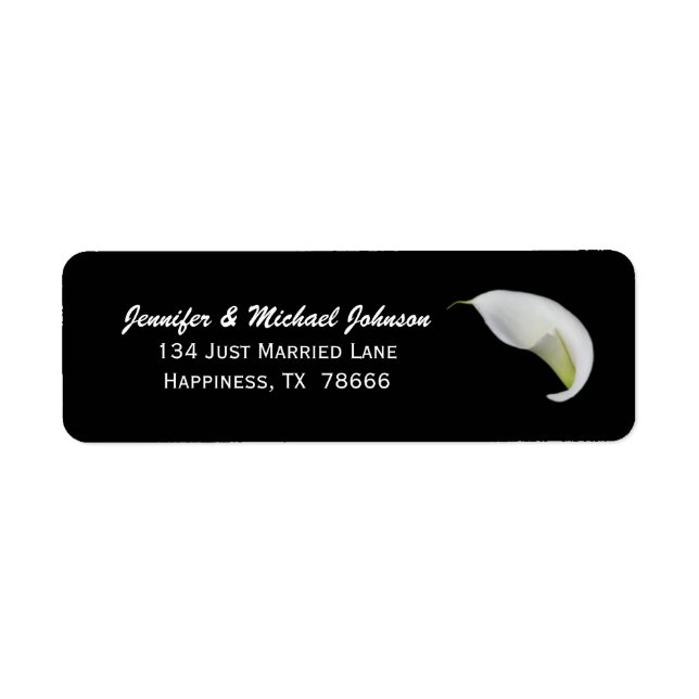 Lily Wedding Return Address Label (Vorne)