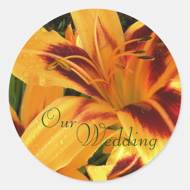 Lily Wedding Stickers (Vorderseite)