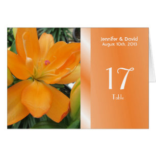 Lily Wedding Tischnummer Card