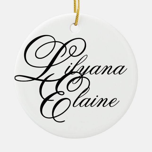 Lilyana Elaine Keramik Ornament (Vorne)