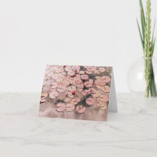 Lilypads en Carte pour notes blanc rose