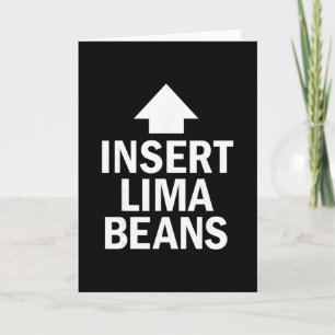 Lima-Bohnen Einsetzen Lustiger Thanksgiving-Pfeil Karte