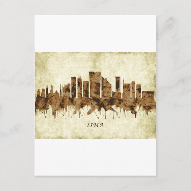 Lima Peru Cityscape Einladungspostkarte (Vorderseite)