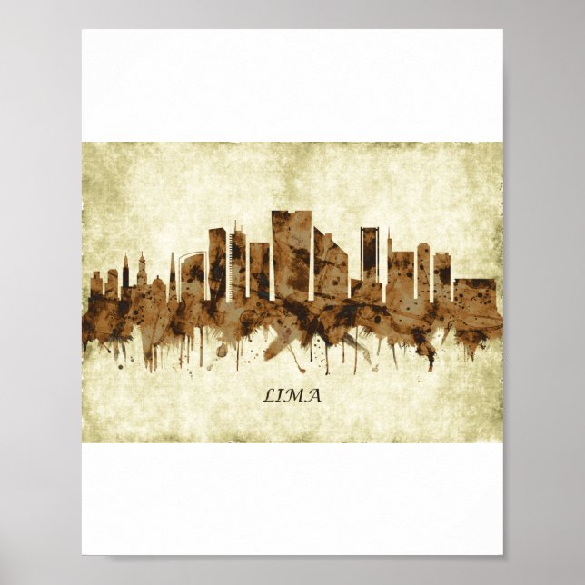 Lima Peru Cityscape Poster (Vorne)