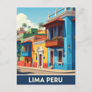 Lima Peru Travel Postkarte