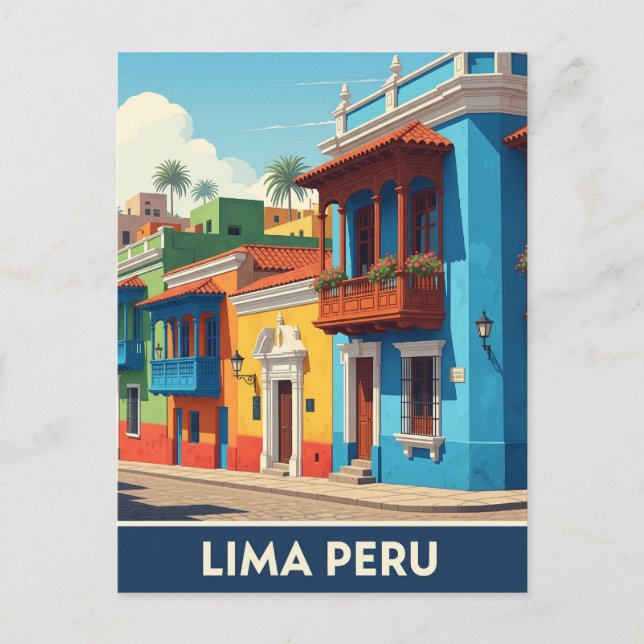 Lima Peru Travel Postkarte (Vorderseite)
