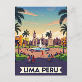 Lima Peru Travel Postkarte