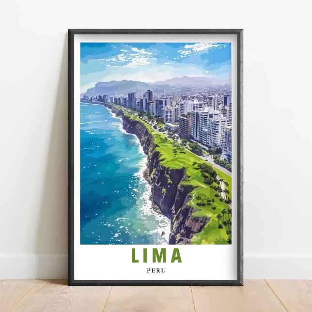 Lima Poster - Miraflores-Klippen Kunst - Lima Peru (Von Creator hochgeladen)
