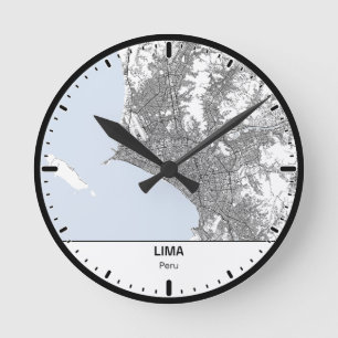Lima Uhr Stadt Linienkunst