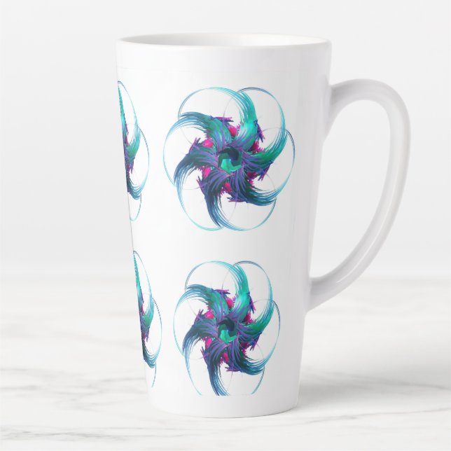 L'Imaginaire Fractale Tourne La Mug Latte (Droite)