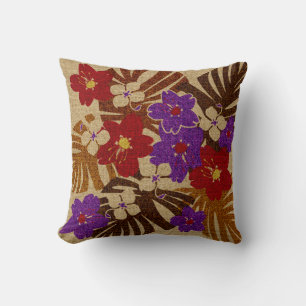 Limahuli Garden Coussin Carré Floral Hawaïen