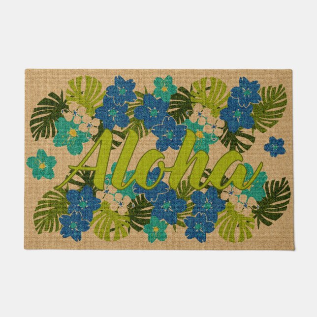 Limahuli Garden Vintag Hawaii Limon Aloha Fußmatte (Vorderseite)