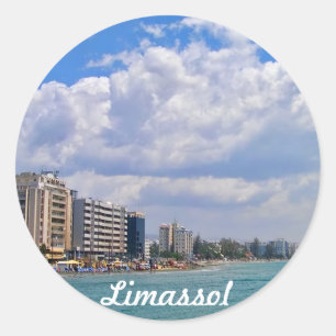 Limassol – berühmte Stadt im Süden von Zypern Runder Aufkleber