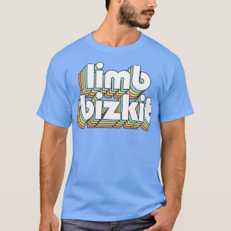Limb Bizkit Retro Rainbow Typografie verblasst T-Shirt