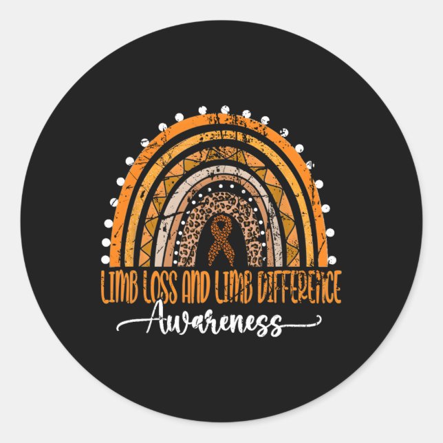 Limb Loss Limb Differenz Bewusstsein tragen wir Or Runder Aufkleber (Vorderseite)