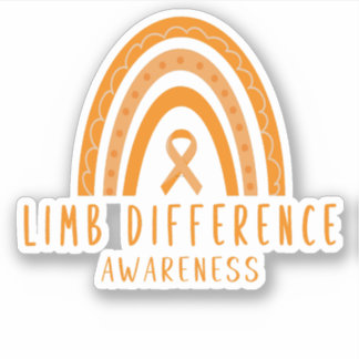 Limb-Unterschied Orange-Regenbogen-Aufkleber Aufkleber