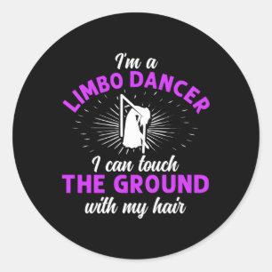 Limbo-Tanz-Tanz-Tanz-Tanz-Limbo-Stick Runder Aufkleber