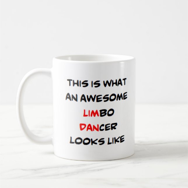 Limbo-Tänzerin, phantastisch Kaffeetasse (Links)