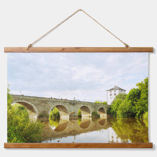 Limburg an der Lahn Alte Brücke Kunst Wandteppich Mit Holzrahmen