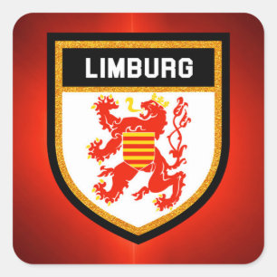 Limburg Flag Quadratischer Aufkleber