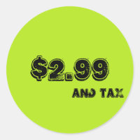 Lime Étiquette avec taxe