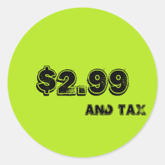 Lime Étiquette avec taxe