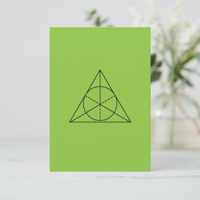 Lime Green Abstract Wallpaper | Minimal Design Begleitkarte (Stehend Vorderseite)
